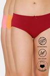Zivame Anti-Microbial Low Rise Full Coverage Hipster Panty (Pack of 3) - Multicolor — thumbnail 1